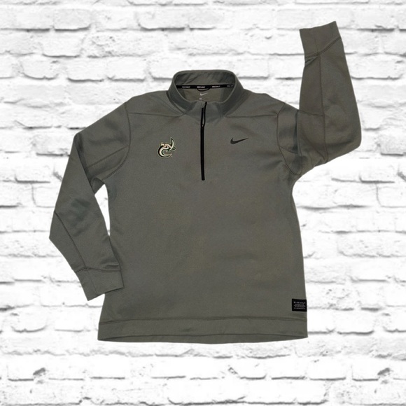 Nike Golf 1/4 Zip Pullover XL Green UNC Charlotte 49ers Swoosh Fleece - Picture 10 of 11